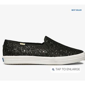 Kate Spade Keds ♠️ double decker glitter slip on shoes